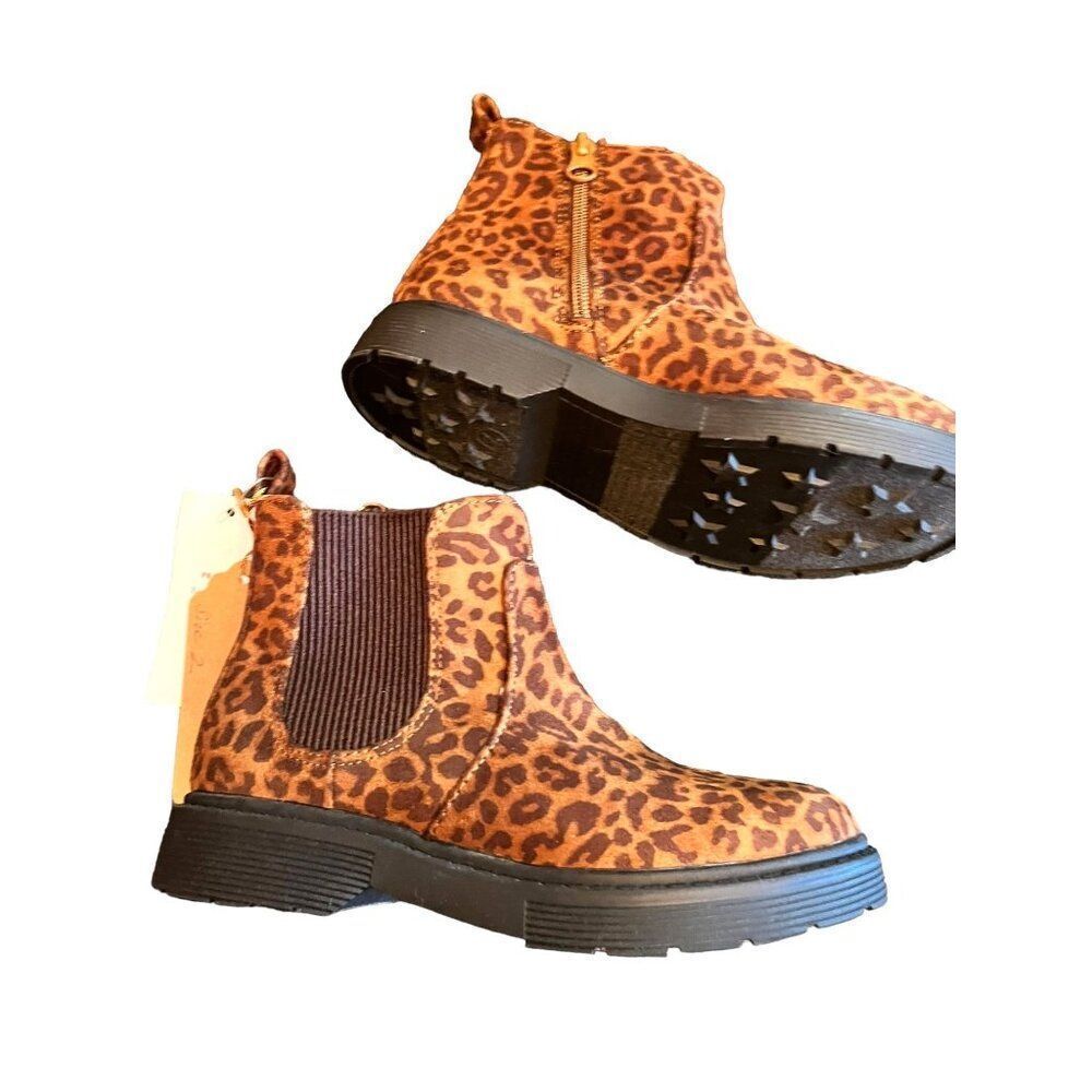 Cat & Jack Leopard Print Booties Children's‎ Size 2